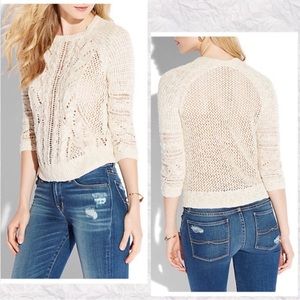 Lucky Brand Women's Ivy Mixed Stitch Sweater in Natural